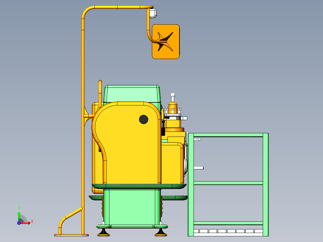 Lathe Machine 1K62车床数模sw20可编辑前视图