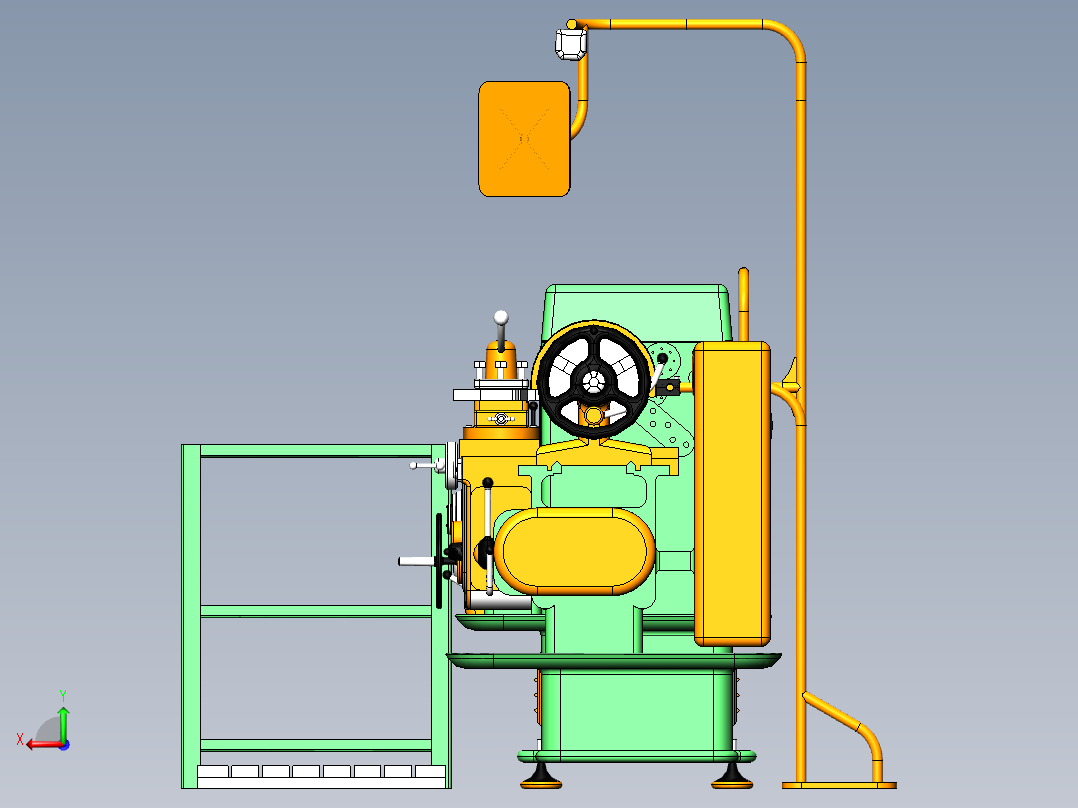 Lathe Machine 1K62车床数模sw20可编辑后视图