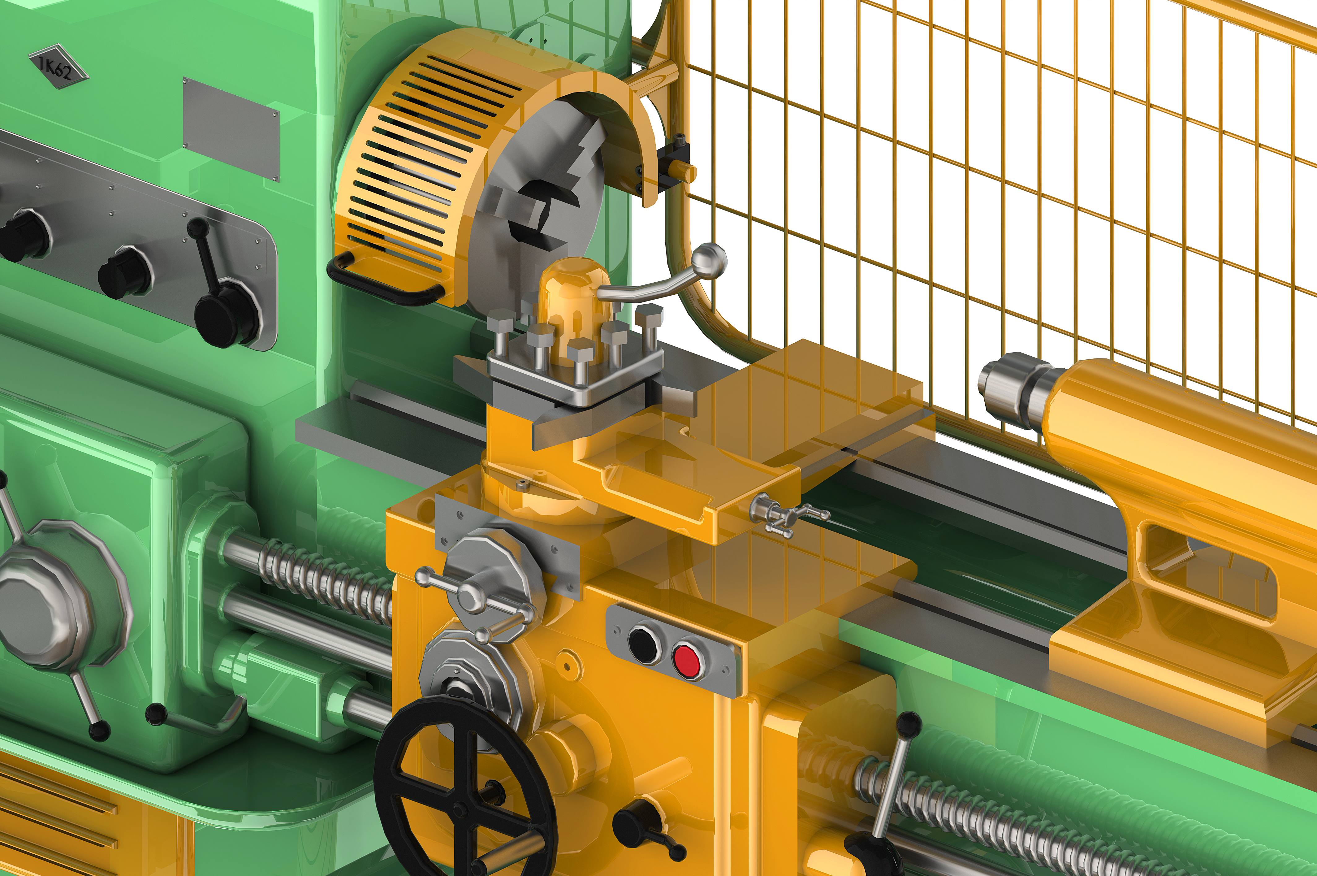 Lathe Machine 1K62车床数模sw20可编辑