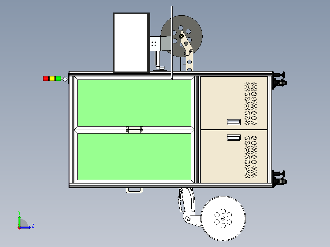 4工位芯片视觉打标x_t左视图