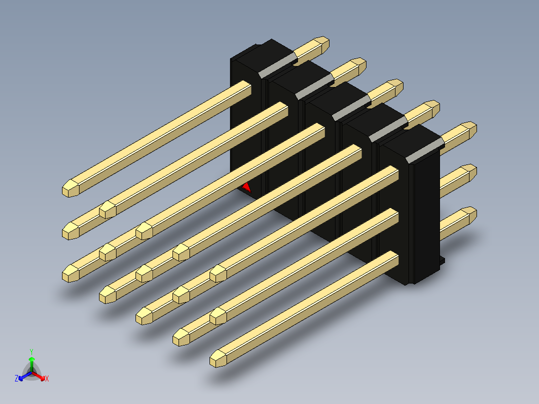 彩色公头100mil（2.54mm）系列-DS1021_black_3x05p_100mil_Type5_rev1.0