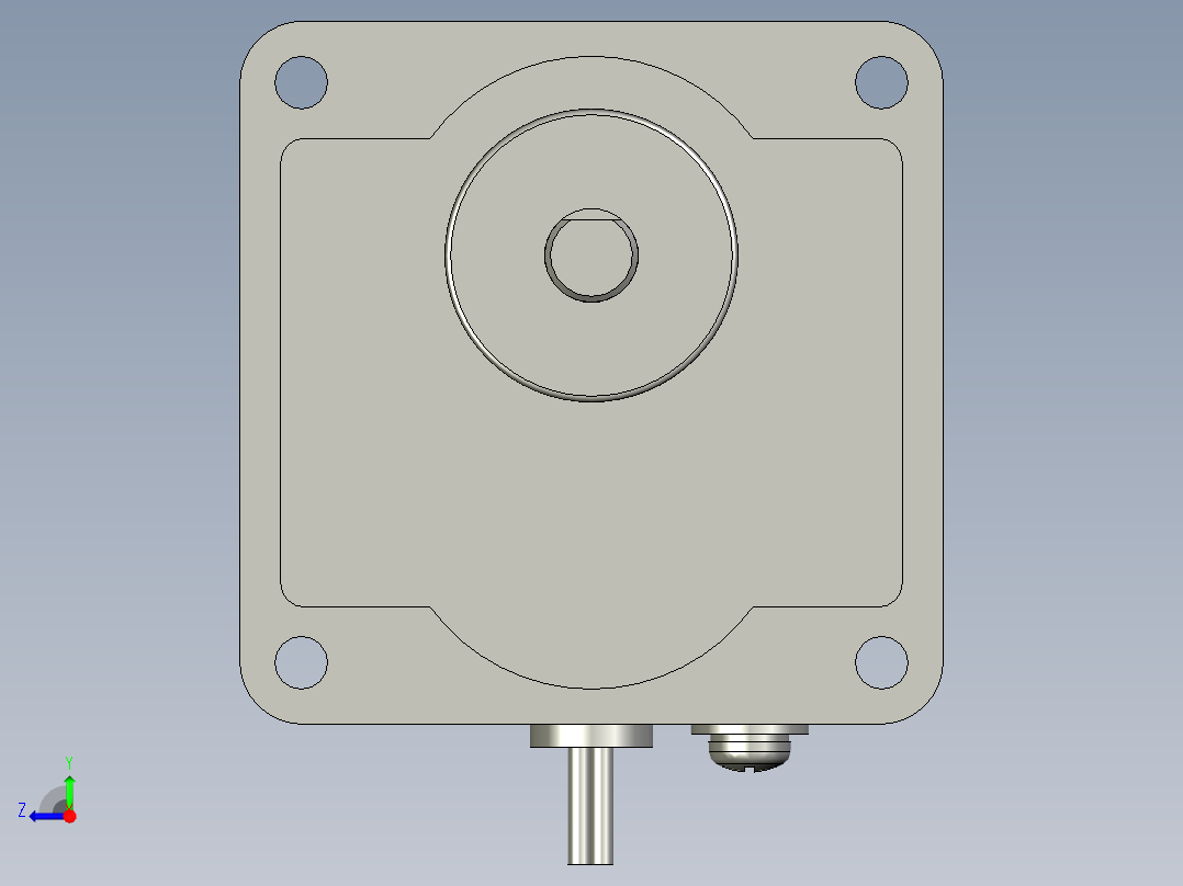 M61X3GV4L+MX6G3BA微型齿轮调速马达右视图
