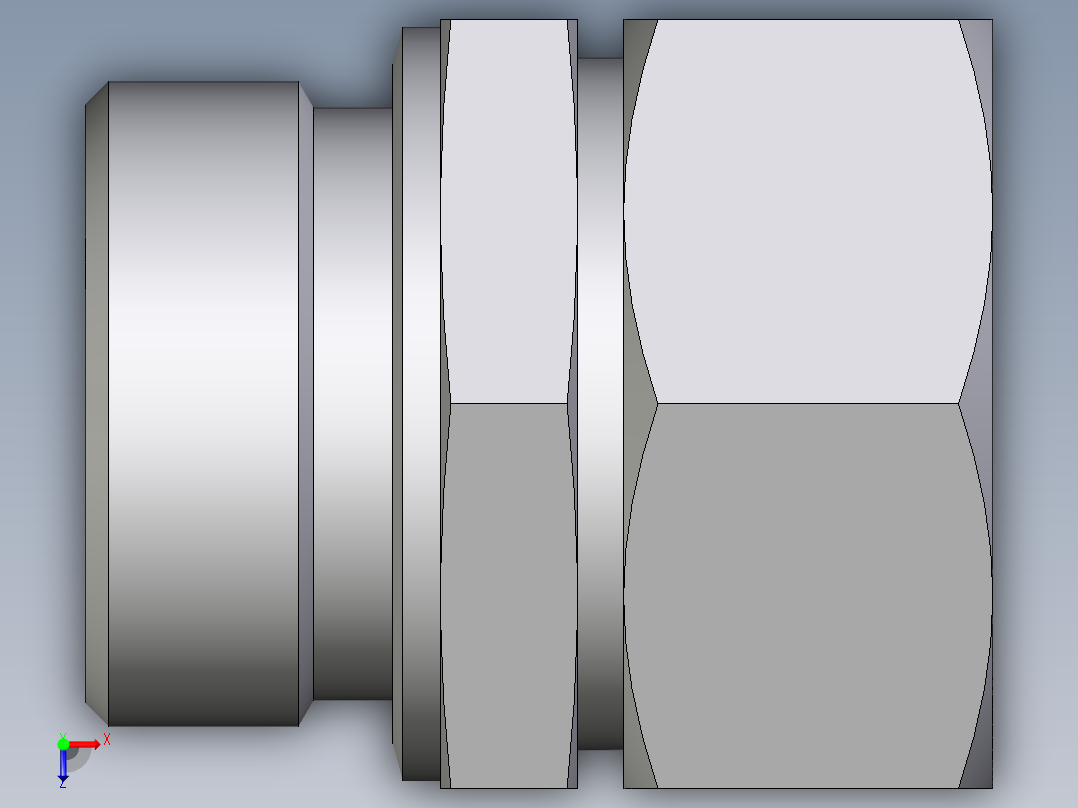 卡套式工业通用硬管接头EO_Male_Stud_connector_GE35LRCF俯视图