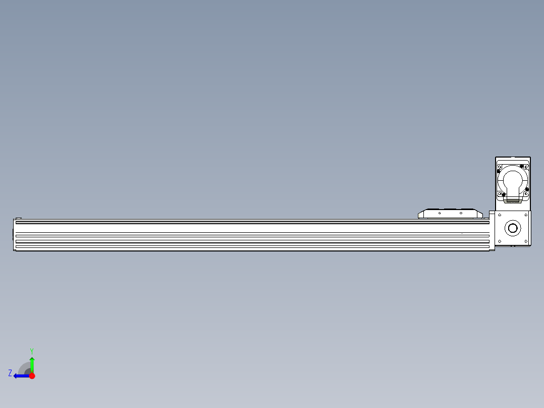 同步带全封闭直线模组TPA-HCB-85D-90-L700-RU-C-P20-N3右视图