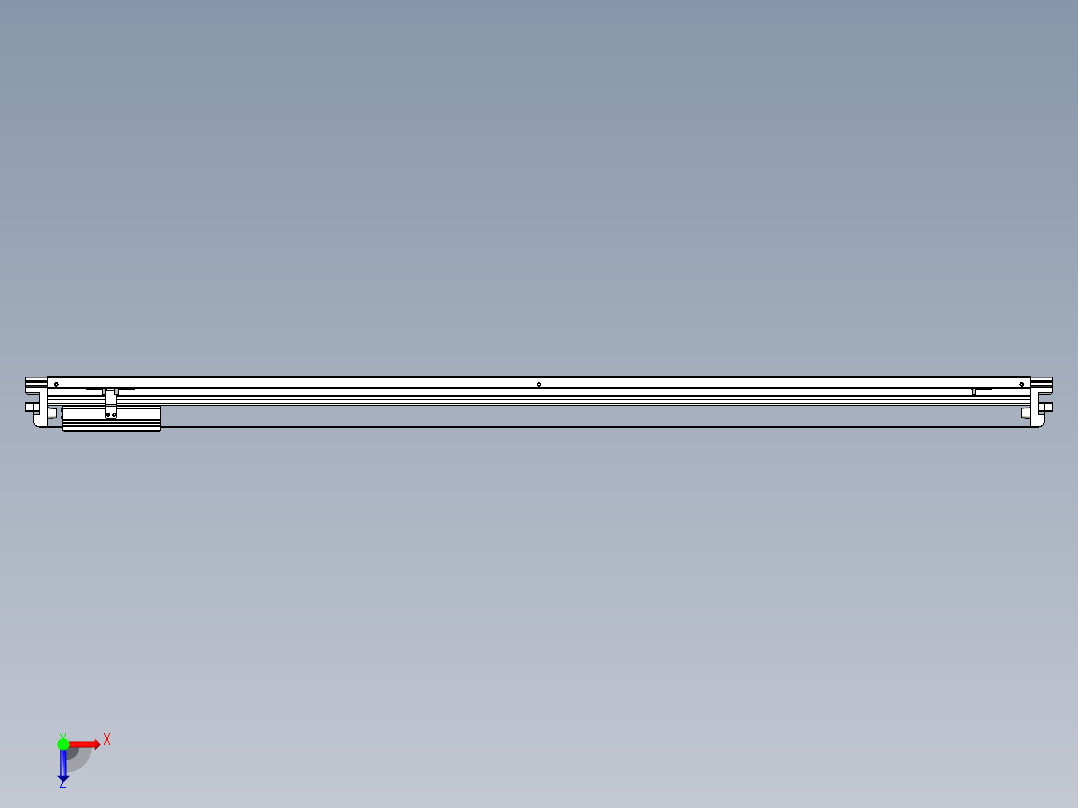 威洛博VL系列直线电机模组-VL17E2-S1400俯视图