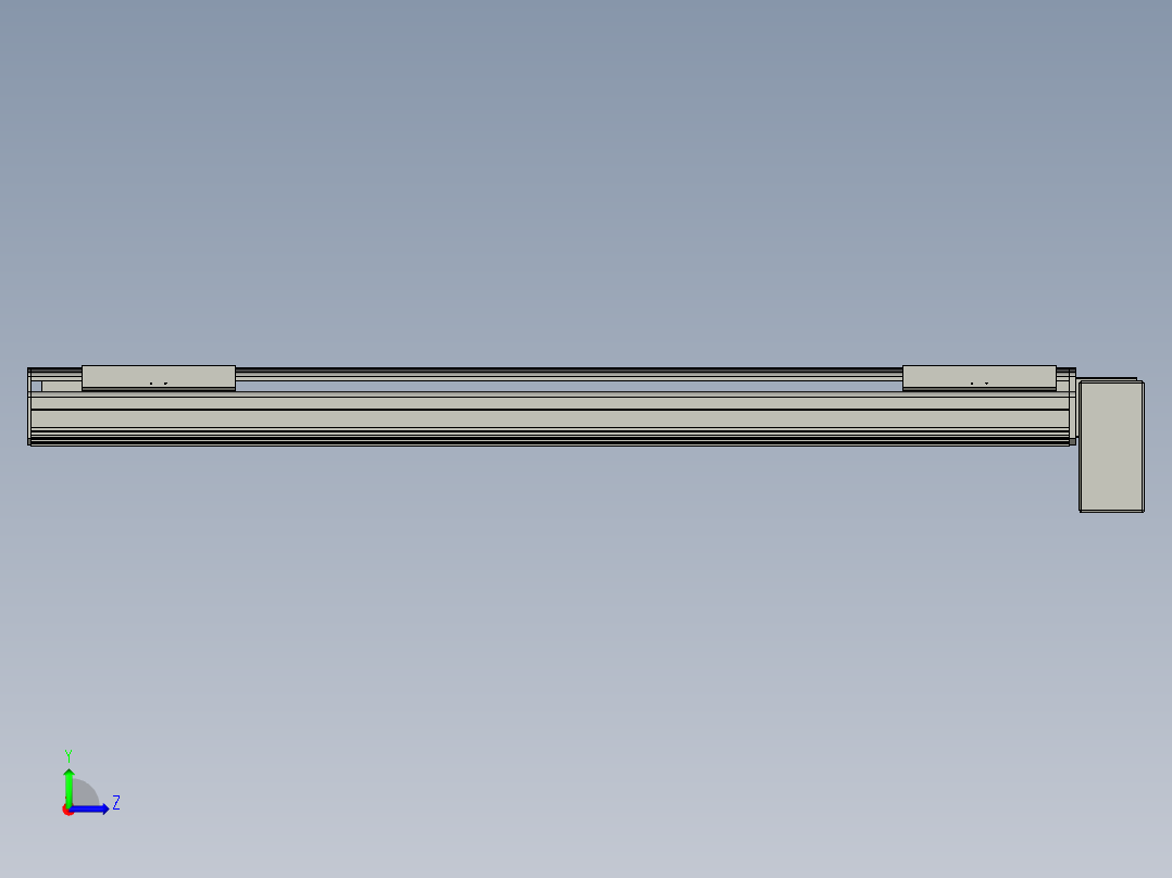 直线模组LHB21-L40-S1200-LD设计图纸左视图