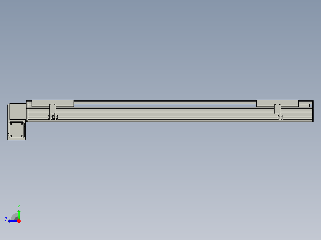 直线模组LHB21-L40-S1200-LD设计图纸右视图