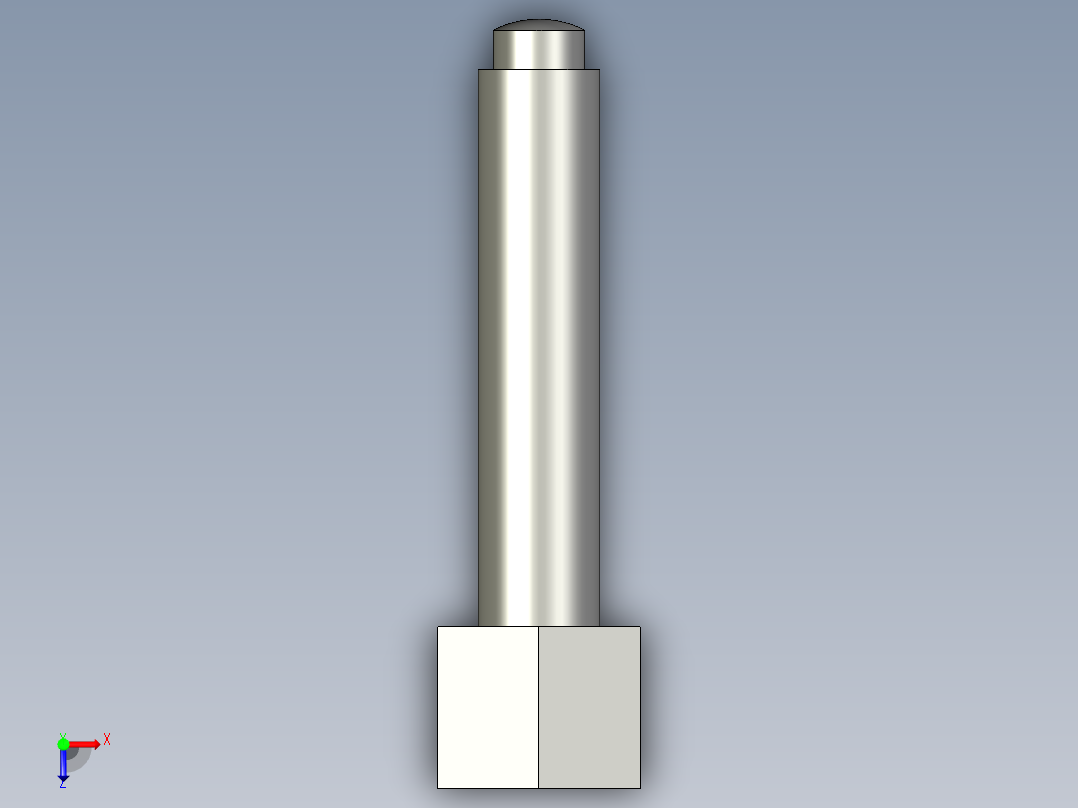 推力螺絲BJ748-3D多系列多零件图纸模型俯视图