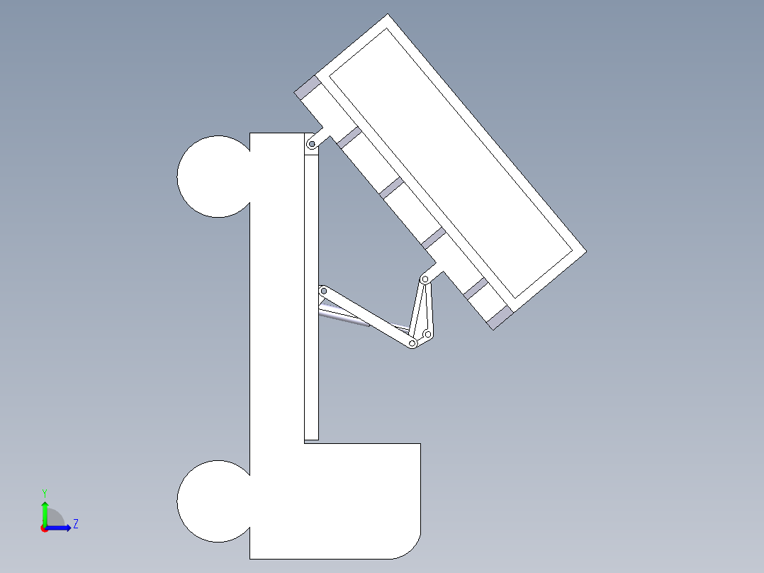 JX351-自卸汽车举升机构的设计【含CATIA三维】左视图