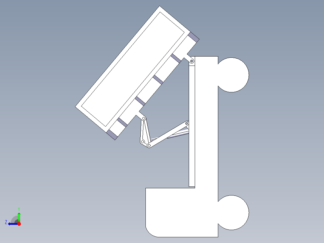 JX351-自卸汽车举升机构的设计【含CATIA三维】右视图