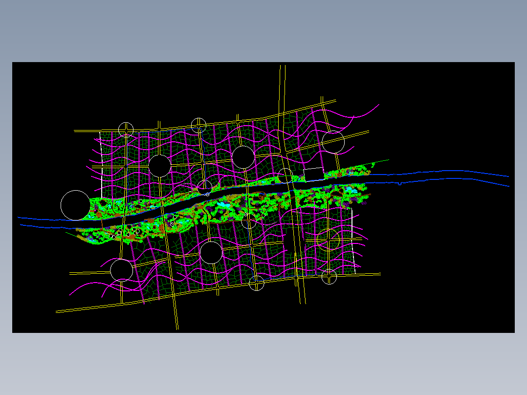 河道两侧的园林设计图