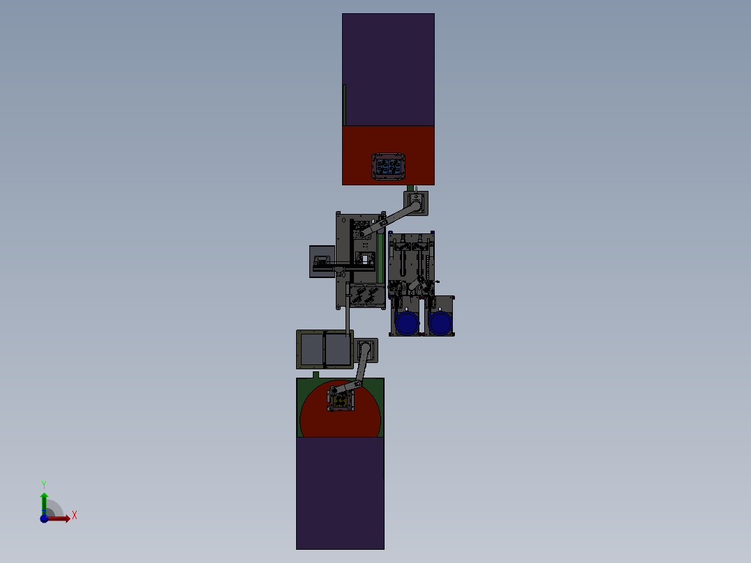 2917一注二注一体化（sw18可编辑+工程图+bom）前视图
