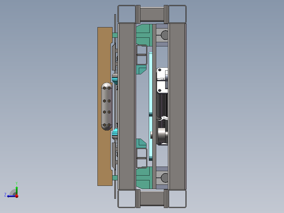 汽车ADAS车辆对中总装18可编辑右视图