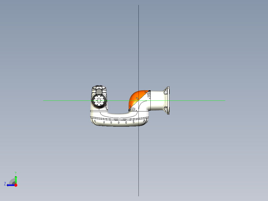 scara四轴机械臂右视图