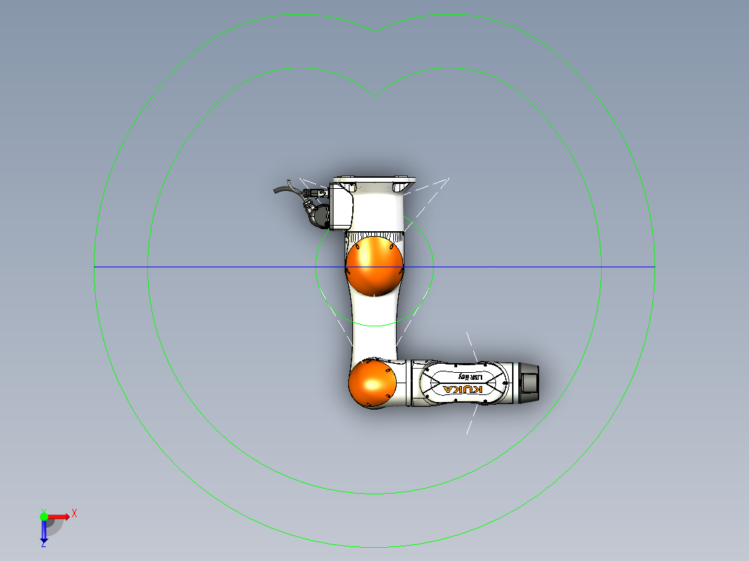 scara四轴机械臂俯视图