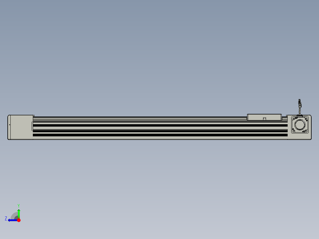 威洛博直线电机模组EB10-L224-S1100-R-ZP75-MS3-5K右视图