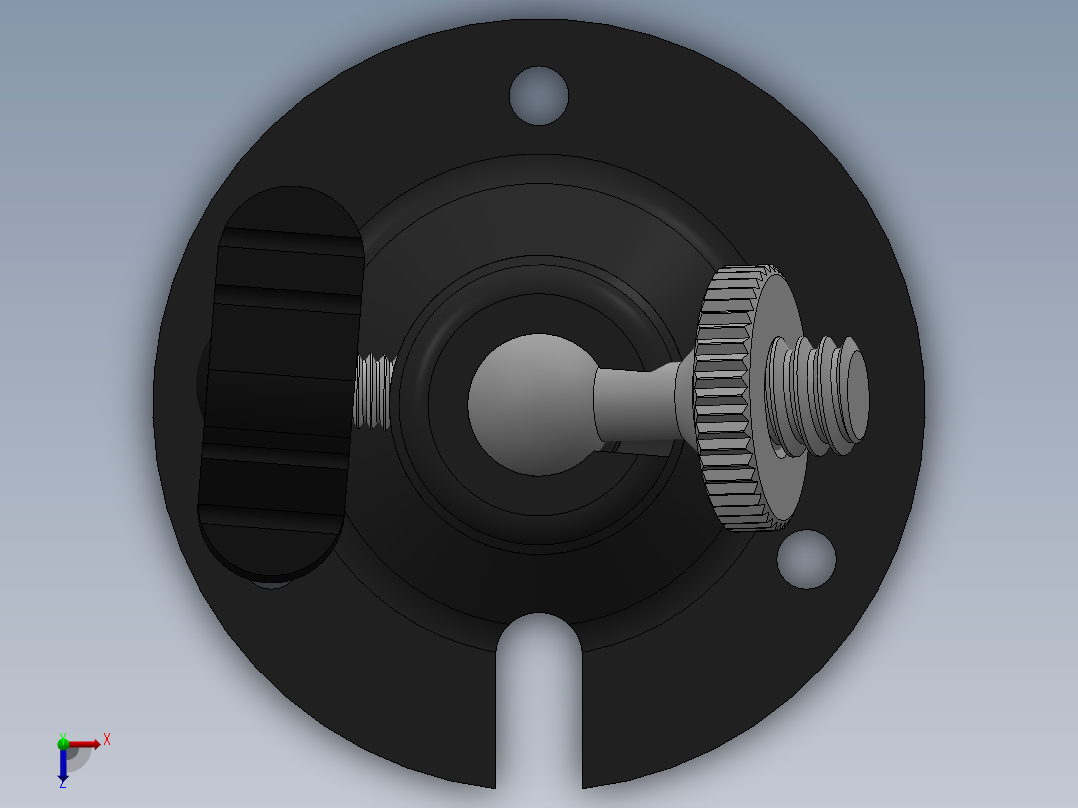 安全摄像机支架俯视图
