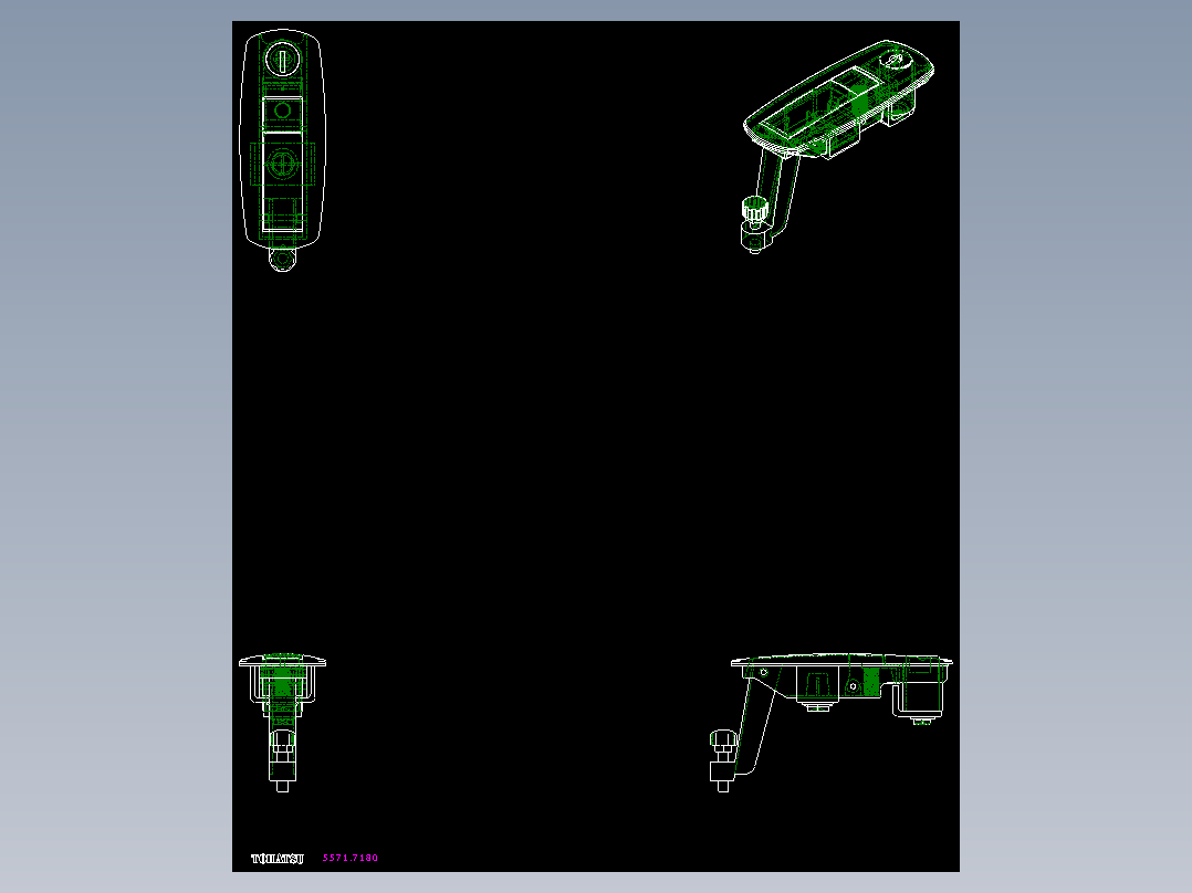 壓縮式把手5571-2D多系列多零件图纸模型