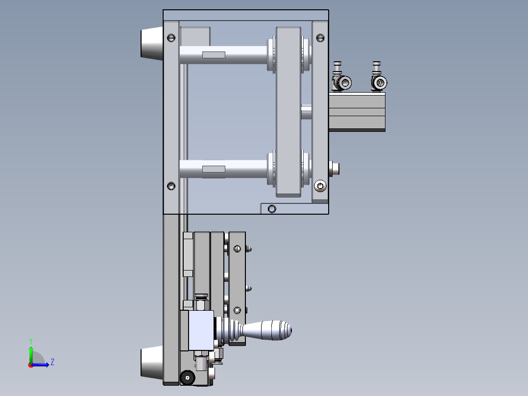 贴二维码治具左视图
