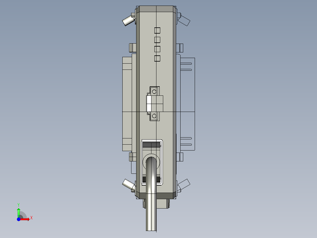 基恩士LK-HA100RT_kc图纸模型前视图