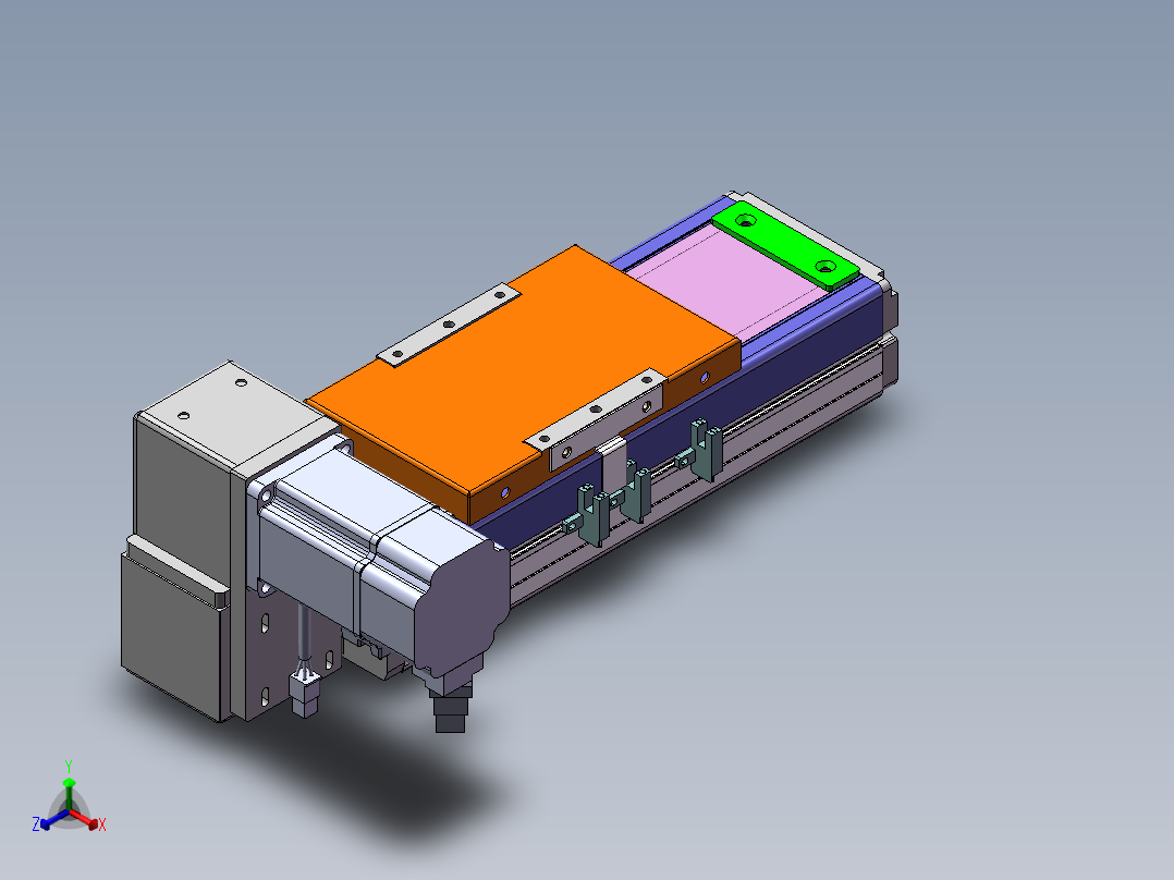 MCB同步带全封闭MCB10-LU-200W正等轴测图