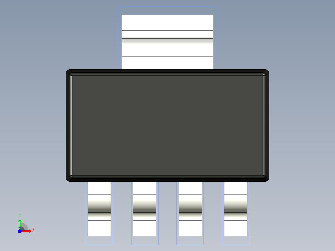 分立半导体元件封装-TO-261AB前视图