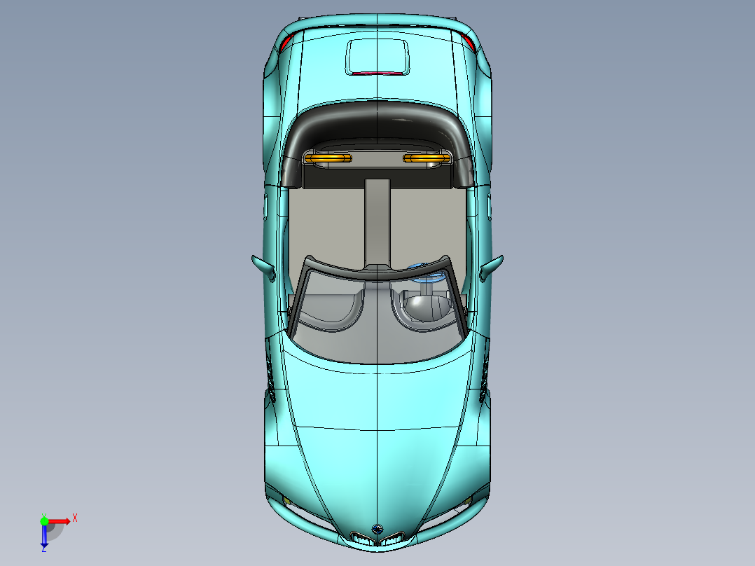 宝马Z3汽车 3D模型（ProE设计俯视图