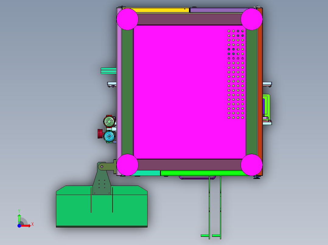 表面电子元件贴装设备前视图