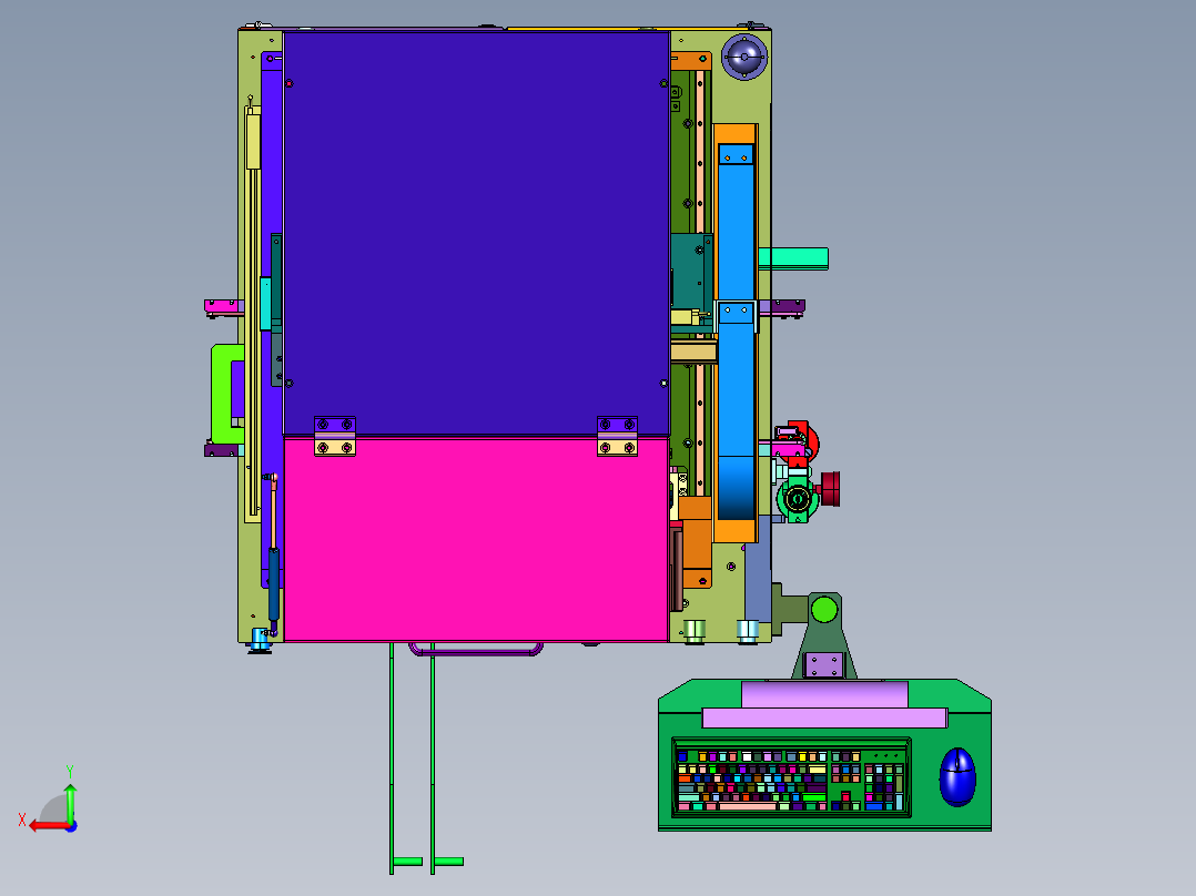 表面电子元件贴装设备后视图