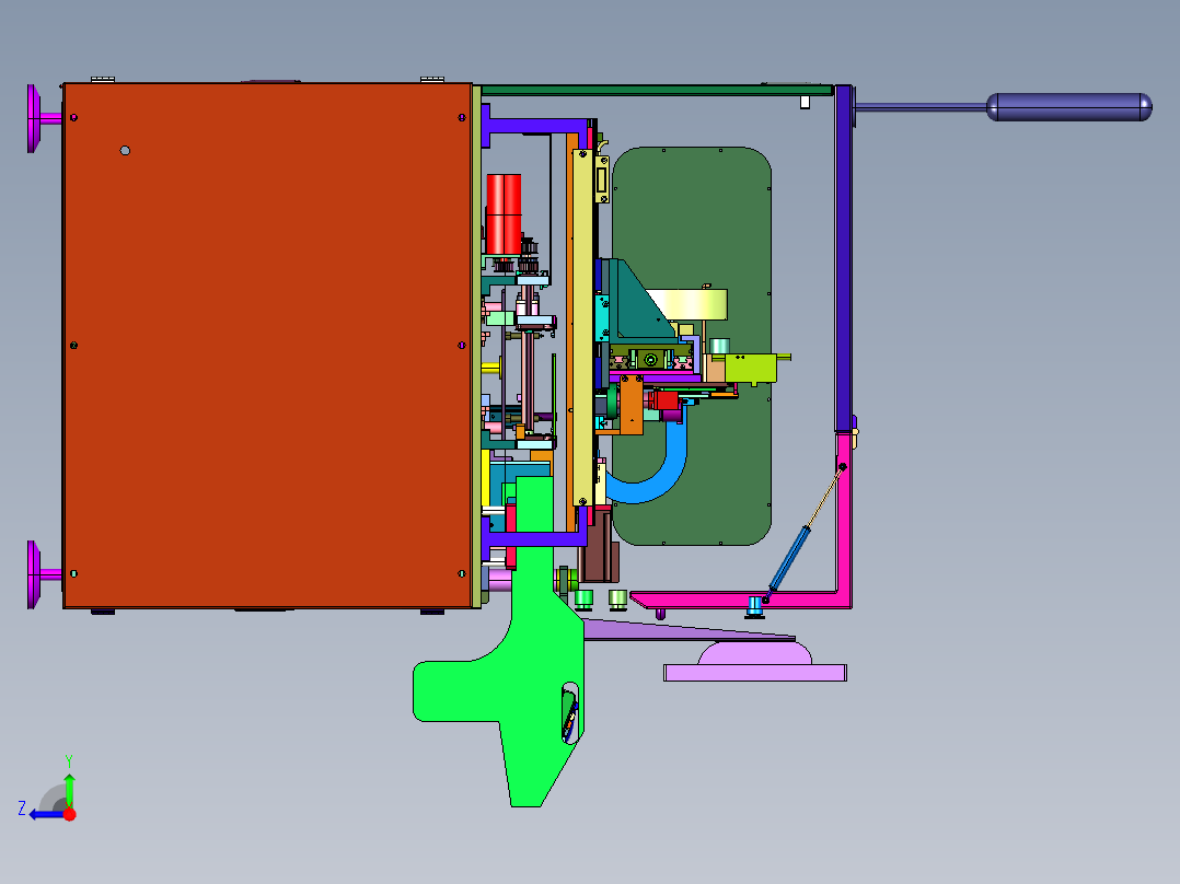 表面电子元件贴装设备右视图