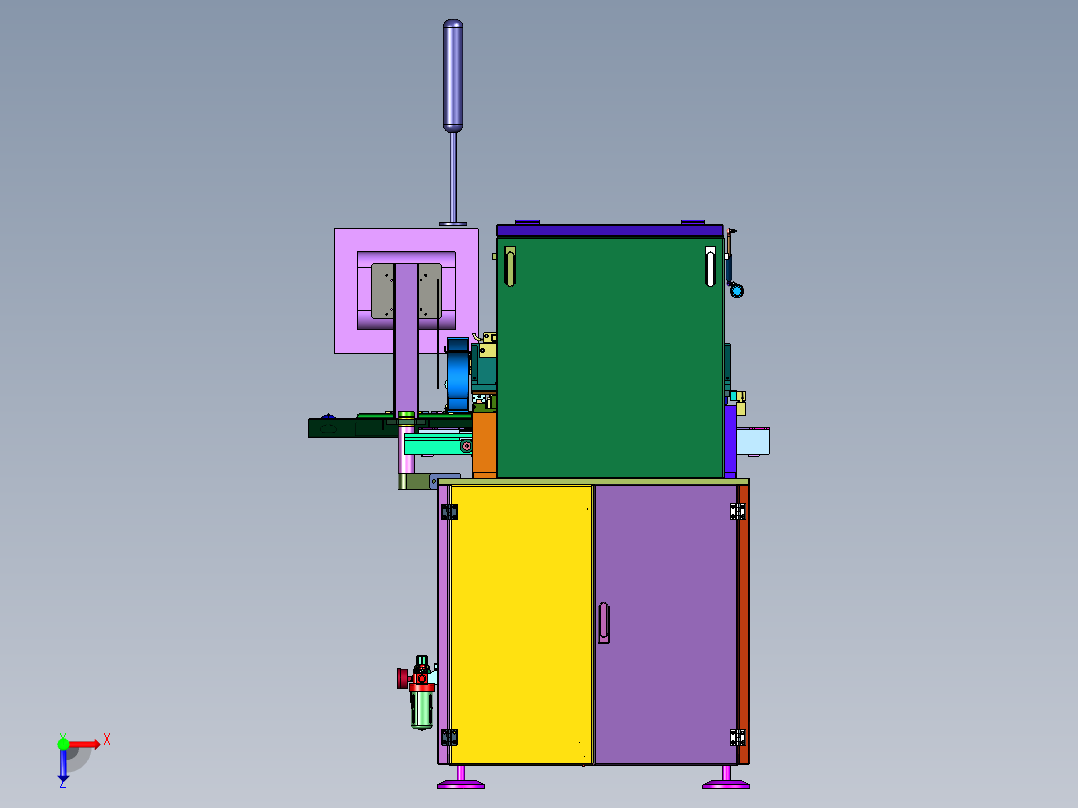 表面电子元件贴装设备俯视图