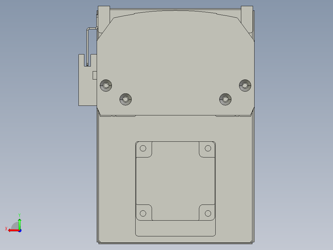 直线模组WG-LHA12-S150-D设计图纸后视图
