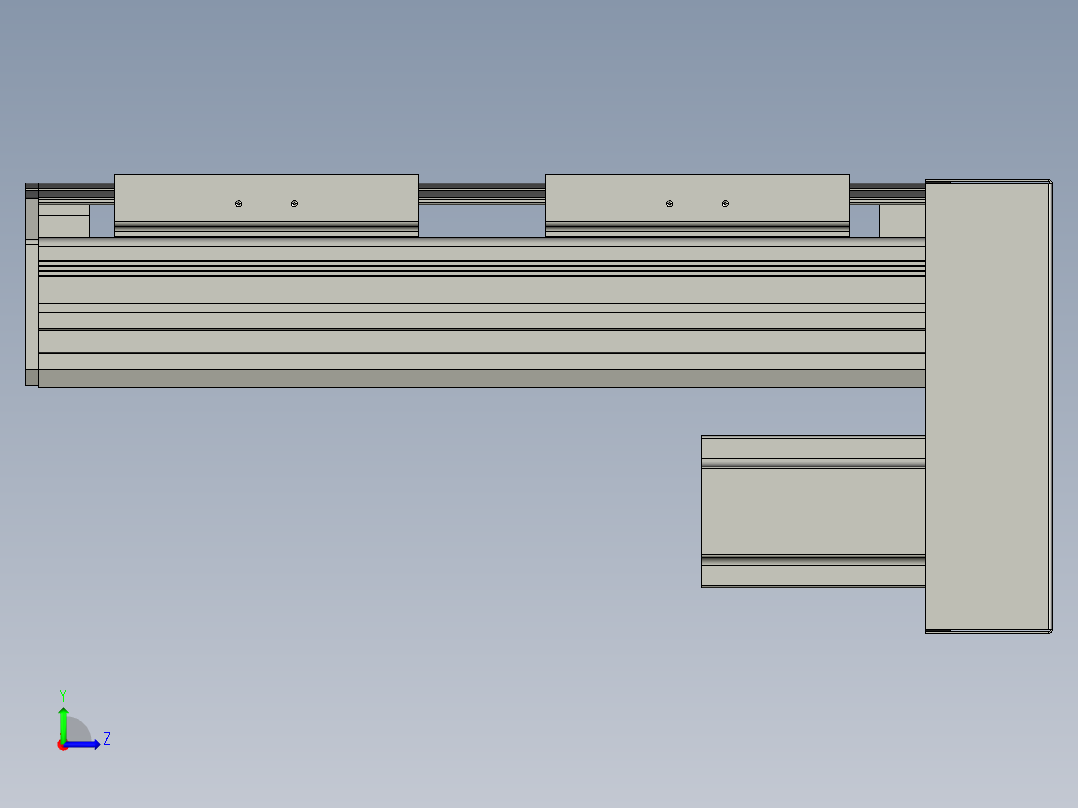直线模组WG-LHA12-S150-D设计图纸左视图