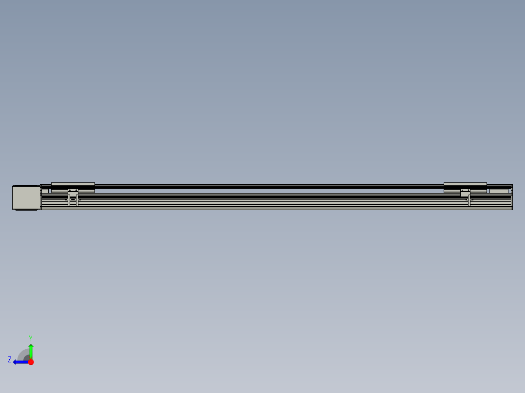 直线模组LHB17-L40-S1350-R(B)设计图纸右视图