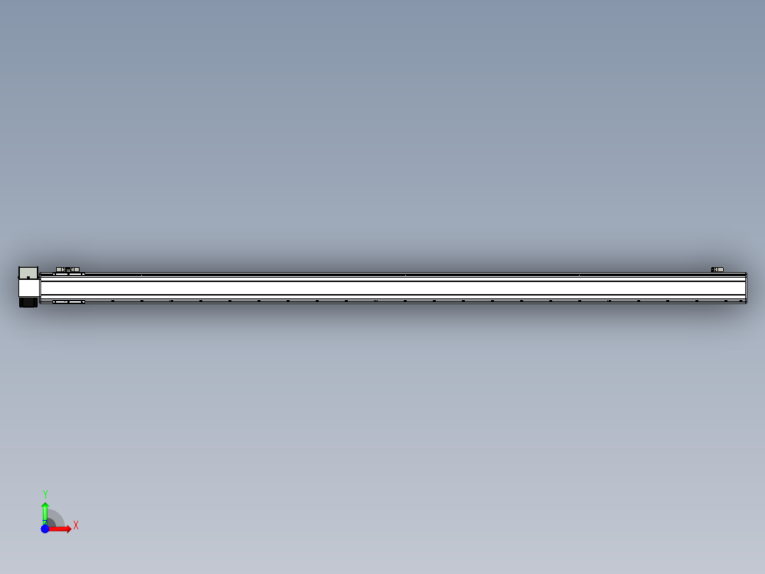 同步带滑台-半封闭B10H-L45-S2200-RD-P40-D3前视图