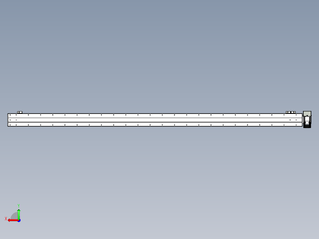 同步带滑台-半封闭B10H-L45-S2200-RD-P40-D3后视图