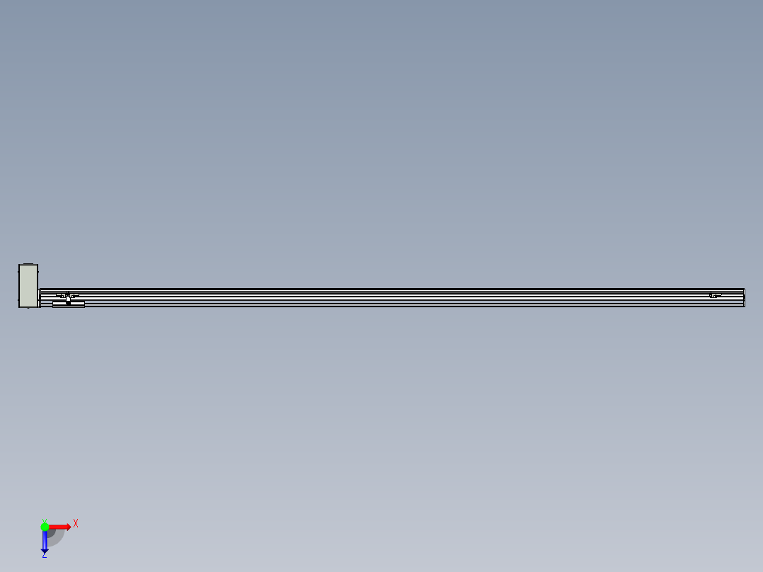 同步带滑台-半封闭B10H-L45-S2200-RD-P40-D3俯视图