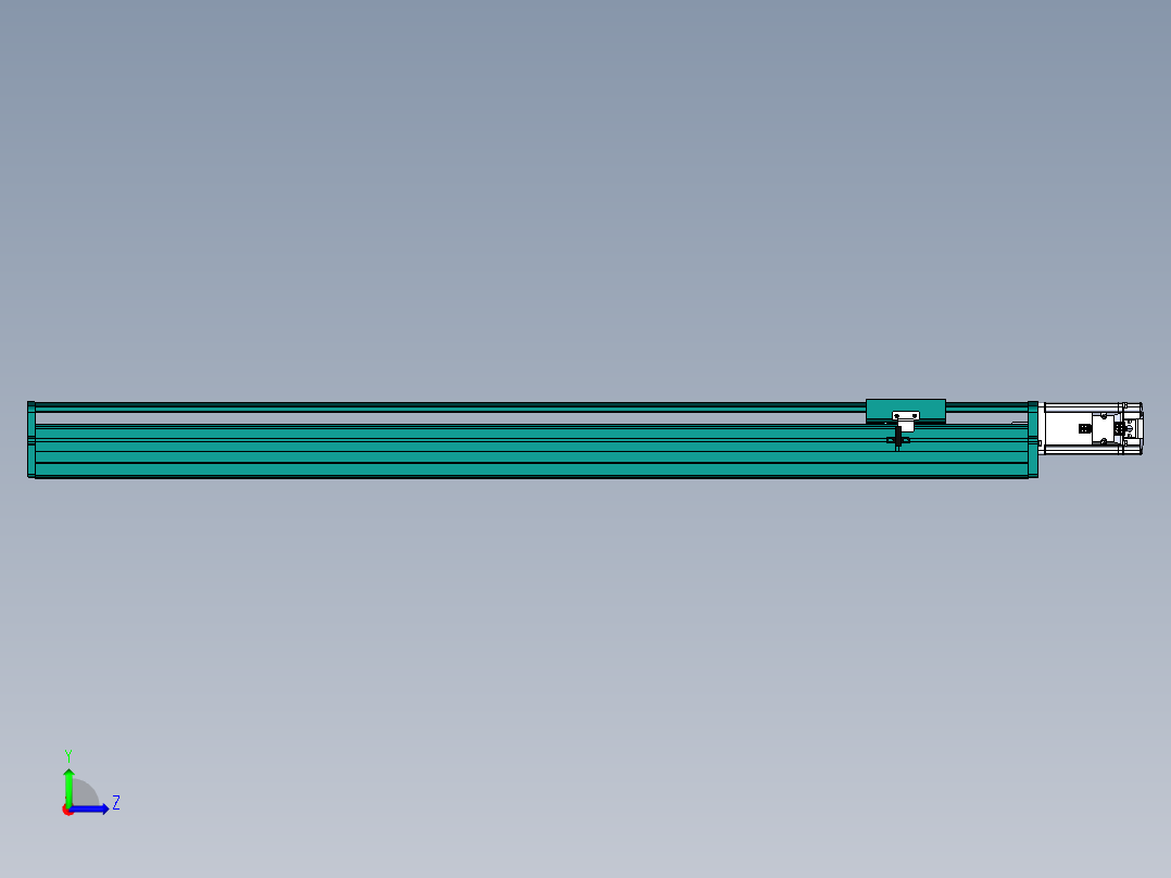 东锦丝杆传动-直线滑台模组DH100-C-L10-S900-BC-O400W-C3左视图