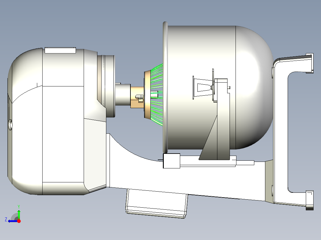 20升机械调速打蛋机右视图