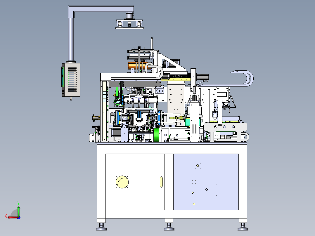动力电池叠片机后视图