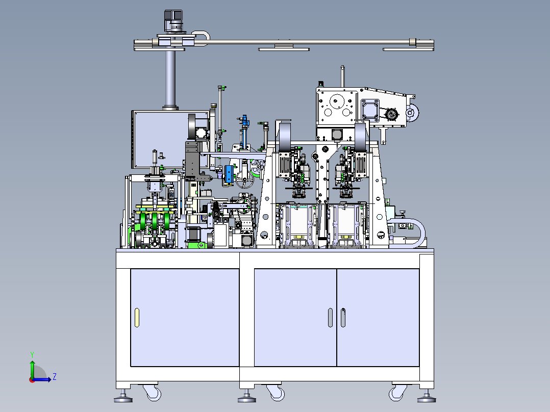 动力电池叠片机左视图
