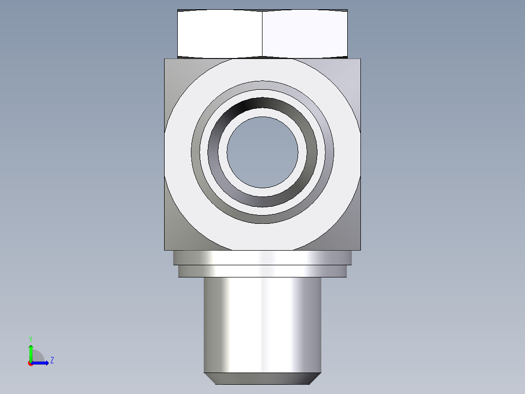 卡套式工业通用硬管接头EO_High_pressure_banjo_tee_TH10LRKDSOMDCF左视图