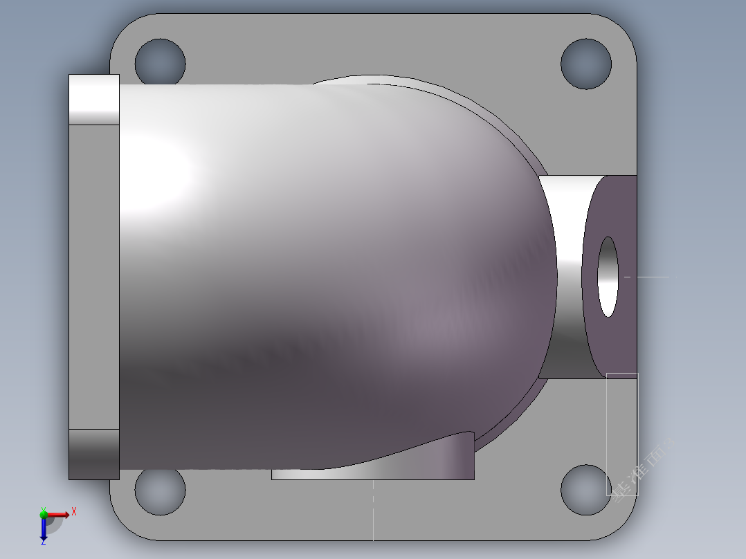 进气弯管俯视图