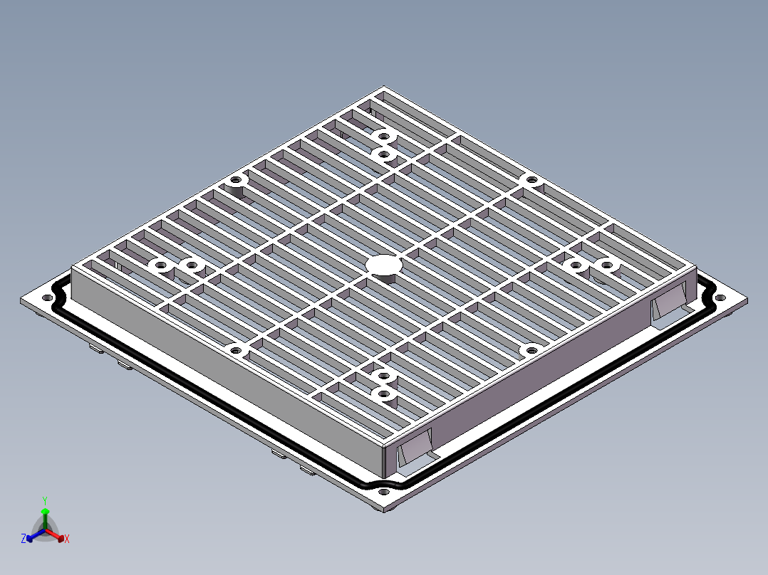 ZL-804 通风过滤网罩正等轴测图