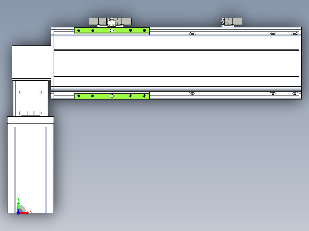 同步带滑台-半封闭B13-L90-S200-L-Z86-D3前视图