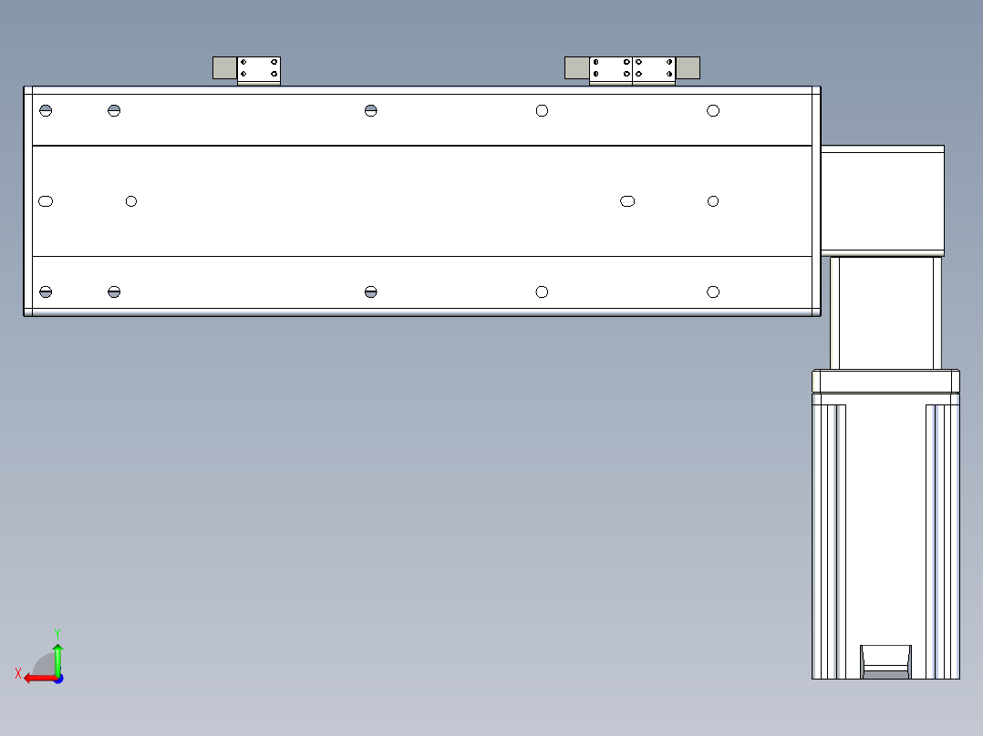 同步带滑台-半封闭B13-L90-S200-L-Z86-D3后视图