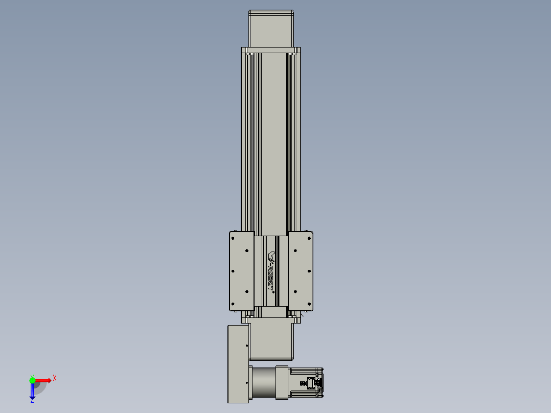 威洛博直线电机模组EB16-L208-S450-BR-ZP75-MS3-5K俯视图