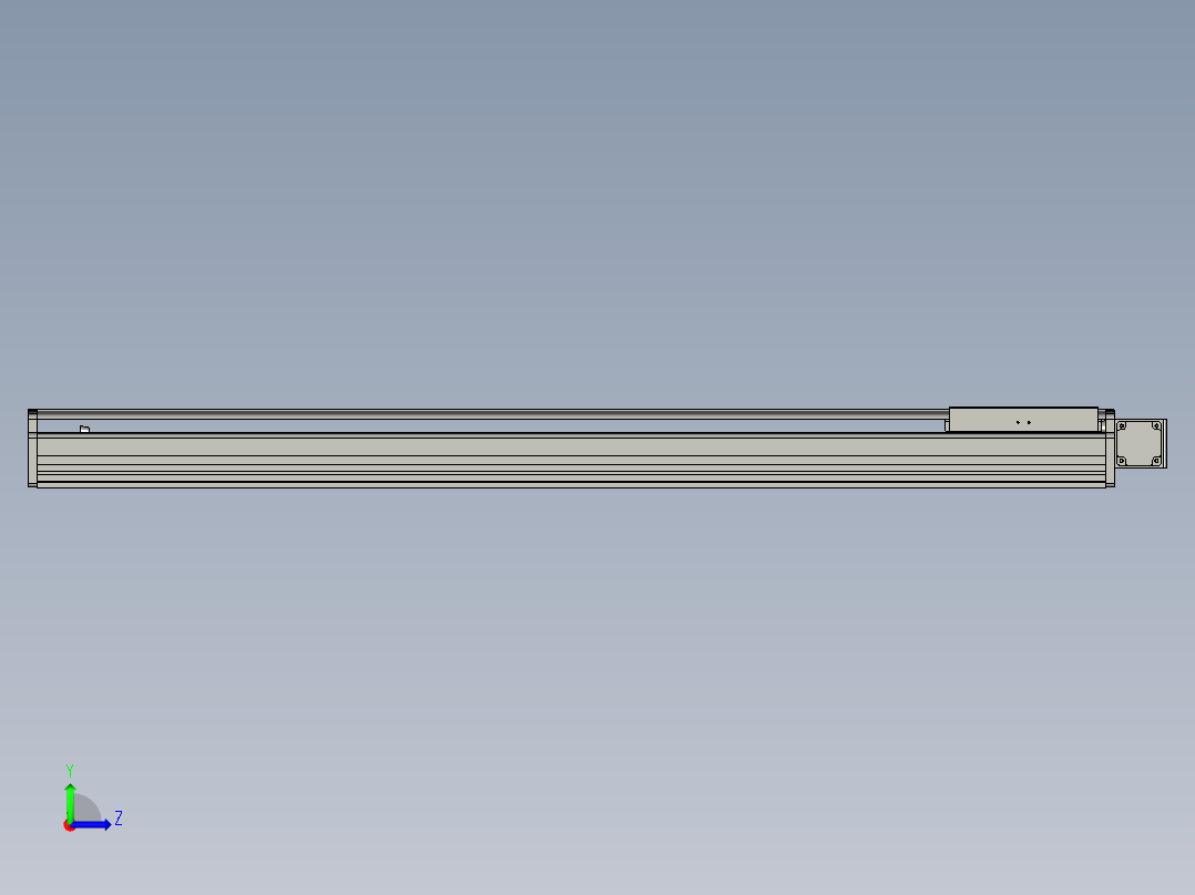 东锦同步带传动-直线滑台模组DH270B-C-L150-S1550-BL-P750W-C3左视图