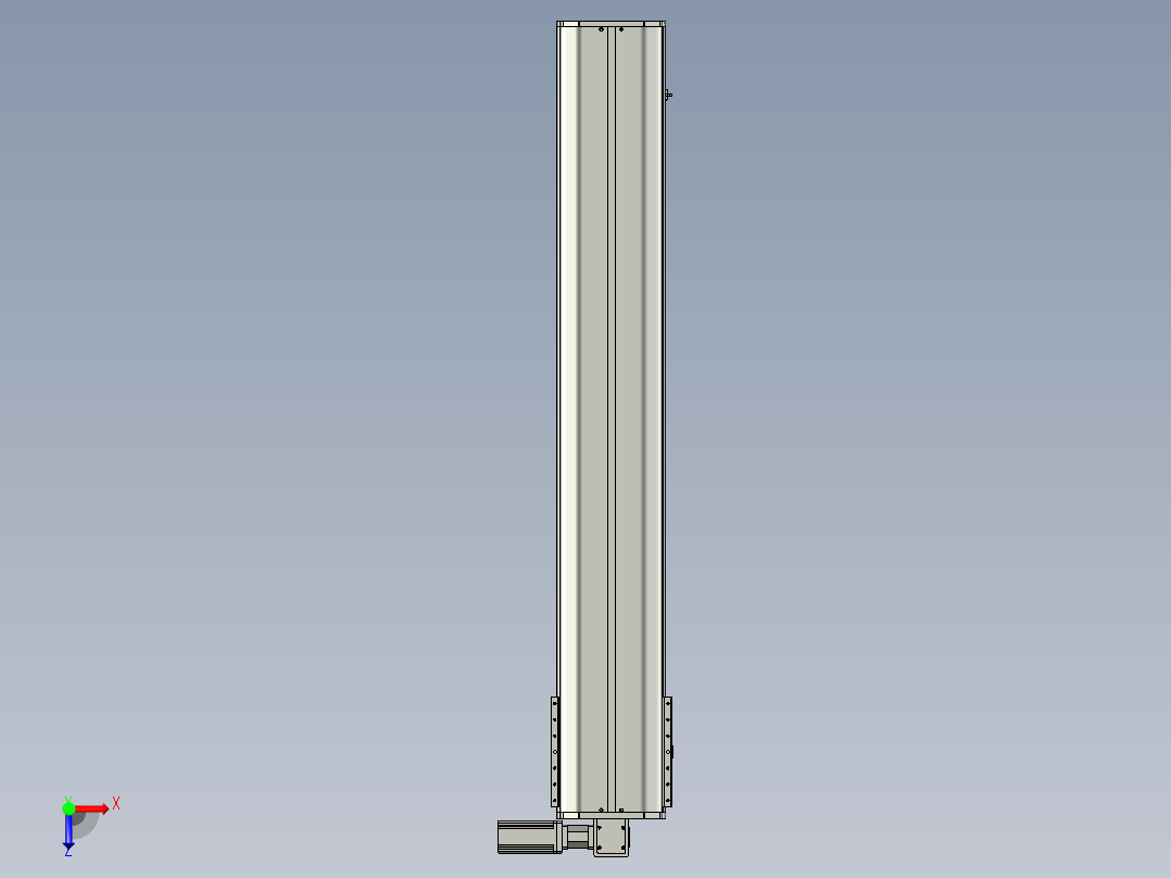 东锦同步带传动-直线滑台模组DH270B-C-L150-S1550-BL-P750W-C3俯视图
