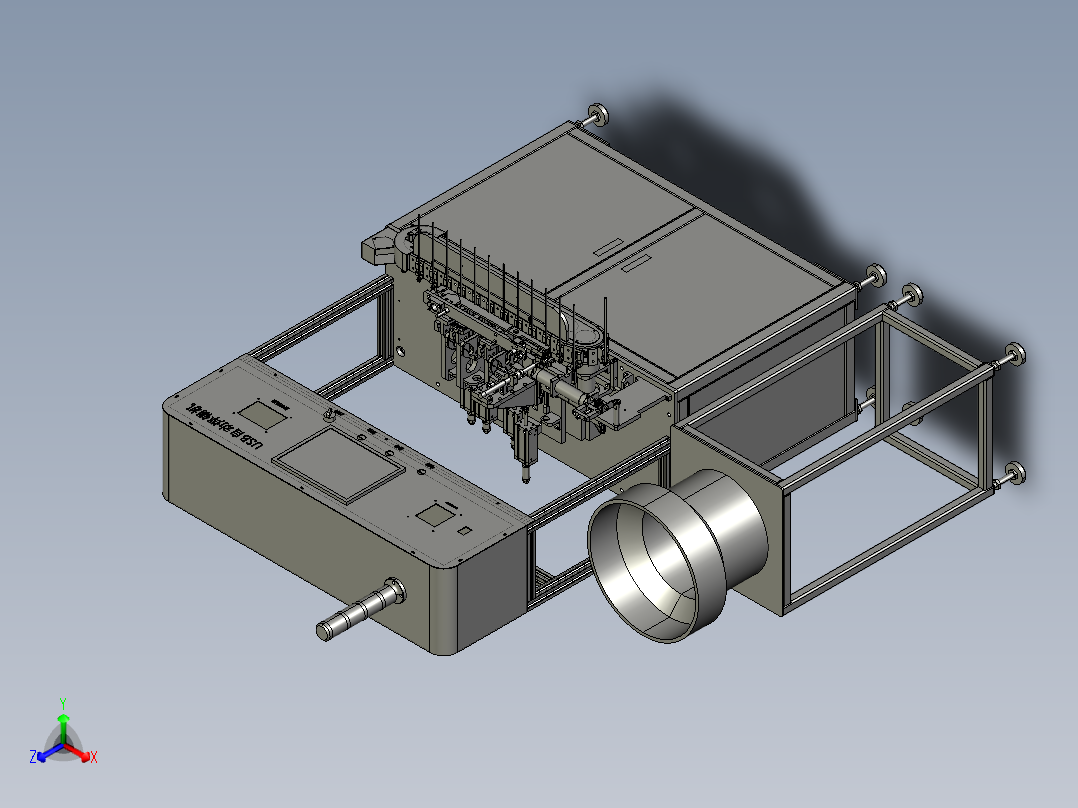 全自动USB焊锡机正等轴测图